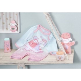 Baby Annabell Salopeta si accesorii: manusa de spalat, ulei, lotiune, termometru pentru papusi 43 cm